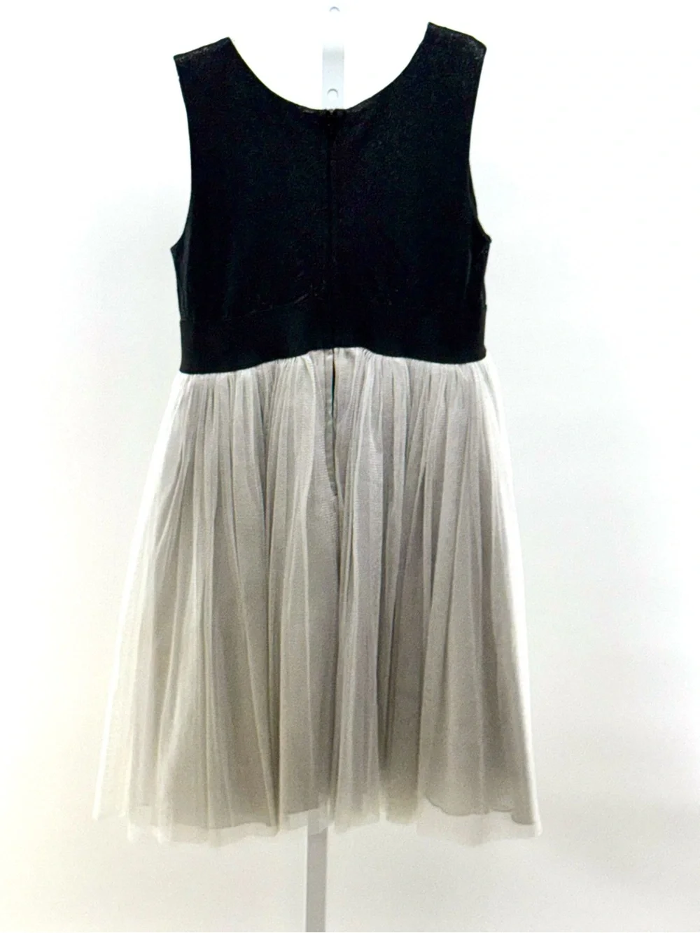 The Children's Place Black Bodice Cream Tulle Party Dress with Shoulder Gems